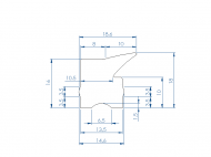 Perfil de Silicona P1904FS - formato tipo Labiado - forma irregular