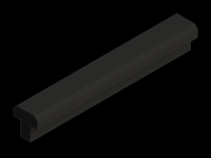Perfil de Silicona P2055L - formato tipo T - forma irregular