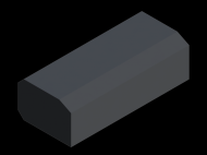 Perfil de Silicona P20630 - formato tipo D - forma irregular
