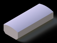 Perfil de Silicona P20630B - formato tipo D - forma irregular