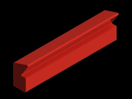 Perfil de Silicona P226B - formato tipo Labiado - forma irregular