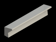Perfil de Silicona P226D - formato tipo Labiado - forma irregular