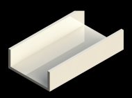 Perfil de Silicona P2358 - formato tipo U - forma irregular