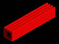 Perfil de Silicona P2381B - formato tipo D - forma irregular