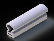 Perfil de Silicona P2450AC - formato tipo Doble Agujero - forma irregular