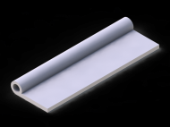 Perfil de Silicona P24A - formato tipo Nota musical - forma irregular