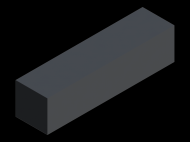 Perfil de Silicona P252525 - formato tipo Rectángulo Esponja - forma regular