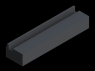 Perfil de Silicona P2575A - formato tipo U - forma irregular