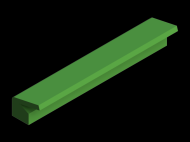 Perfil de Silicona P268CK - formato tipo Labiado - forma irregular