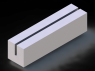 Perfil de Silicona P268EQ - formato tipo U - forma irregular