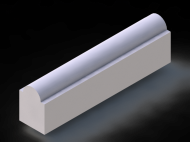 Perfil de Silicona P268ES - formato tipo D - forma irregular