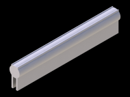 Perfil de Silicona P268NS - formato tipo U - forma irregular