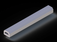 Perfil de Silicona P2851OE - formato tipo D - forma irregular