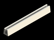 Perfil de Silicona P286F - formato tipo U - forma irregular