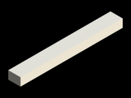 Perfil de Silicona P301208 - formato tipo Rectángulo Esponja - forma regular