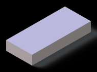 Perfil de Silicona P301644 - formato tipo Rectangulo - forma regular