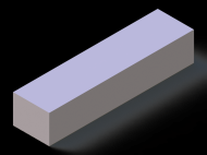 Perfil de Silicona P302520 - formato tipo Rectangulo - forma regular