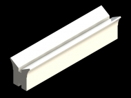 Perfil de Silicona P307A - formato tipo Cuernos - forma irregular