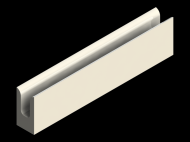 Perfil de Silicona P309A - formato tipo U - forma irregular