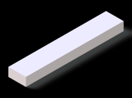 Perfil de Silicona P401809 - formato tipo Rectangulo - forma regular