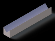 Perfil de Silicona P405B - formato tipo Cuernos - forma irregular