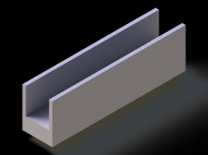 Perfil de Silicona P40965CQ - formato tipo U - forma irregular
