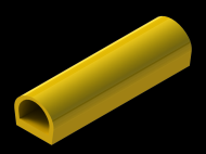 Perfil de Silicona P419C - formato tipo D - forma irregular