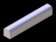 Perfil de Silicona P41G - formato tipo D - forma irregular