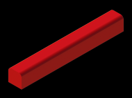 Perfil de Silicona P41N - formato tipo D - forma irregular