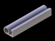 Perfil de Silicona P42 - formato tipo Nota musical - forma irregular