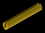Perfil de Silicona P423C - formato tipo U - forma irregular