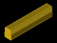 Perfil de Silicona P441D - formato tipo D - forma irregular