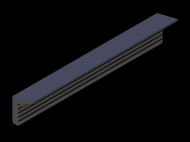 Perfil de Silicona P450 - formato tipo Labiado - forma irregular