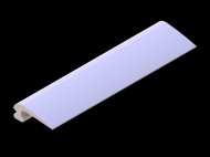 Perfil de Silicona P459-3 - formato tipo Labiado - forma irregular