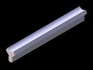 Perfil de Silicona P487 - formato tipo Cuernos - forma irregular