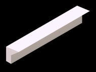 Perfil de Silicona P497B - formato tipo Labiado - forma irregular
