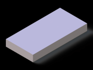 Perfil de Silicona P500500120 - formato tipo Rectangulo - forma regular