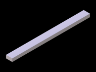 Perfil de Silicona P500804 - formato tipo Rectangulo - forma regular