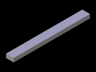 Perfil de Silicona P501005 - formato tipo Rectangulo - forma regular