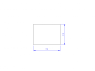 Perfil de Silicona P501915 - formato tipo Cuadrado - forma regular