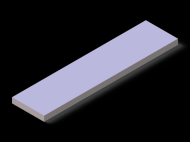 Perfil de Silicona P502404 - formato tipo Rectangulo - forma regular