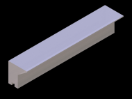 Perfil de Silicona P551-1 - formato tipo Labiado - forma irregular