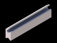 Perfil de Silicona P551B - formato tipo Labiado - forma irregular