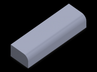 Perfil de Silicona P566F - formato tipo D - forma irregular