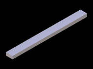 Perfil de Silicona P600904 - formato tipo Rectangulo - forma regular