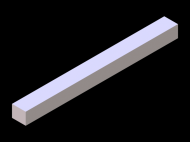 Perfil de Silicona P600908 - formato tipo Rectangulo - forma regular