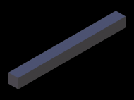 Perfil de Silicona P600909 - formato tipo Cuadrado - forma regular