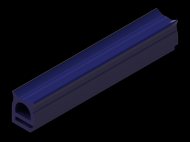 Perfil de Silicona P600C - formato tipo e - forma irregular