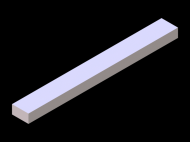 Perfil de Silicona P601106 - formato tipo Rectangulo - forma regular