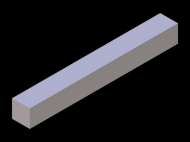 Perfil de Silicona P601212 - formato tipo Cuadrado - forma regular
